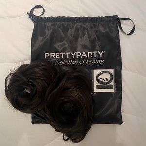 2x Dark Brown Ruby Ponytail Extensions by Pretty Party